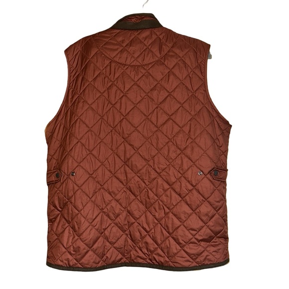 Peter Miller Rust Quilted Sleeveless Vest Size Large - Picture 5 of 9